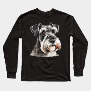 Schnauzer Sophistication Tee Triumph Extravaganza for Canine Admirers Long Sleeve T-Shirt